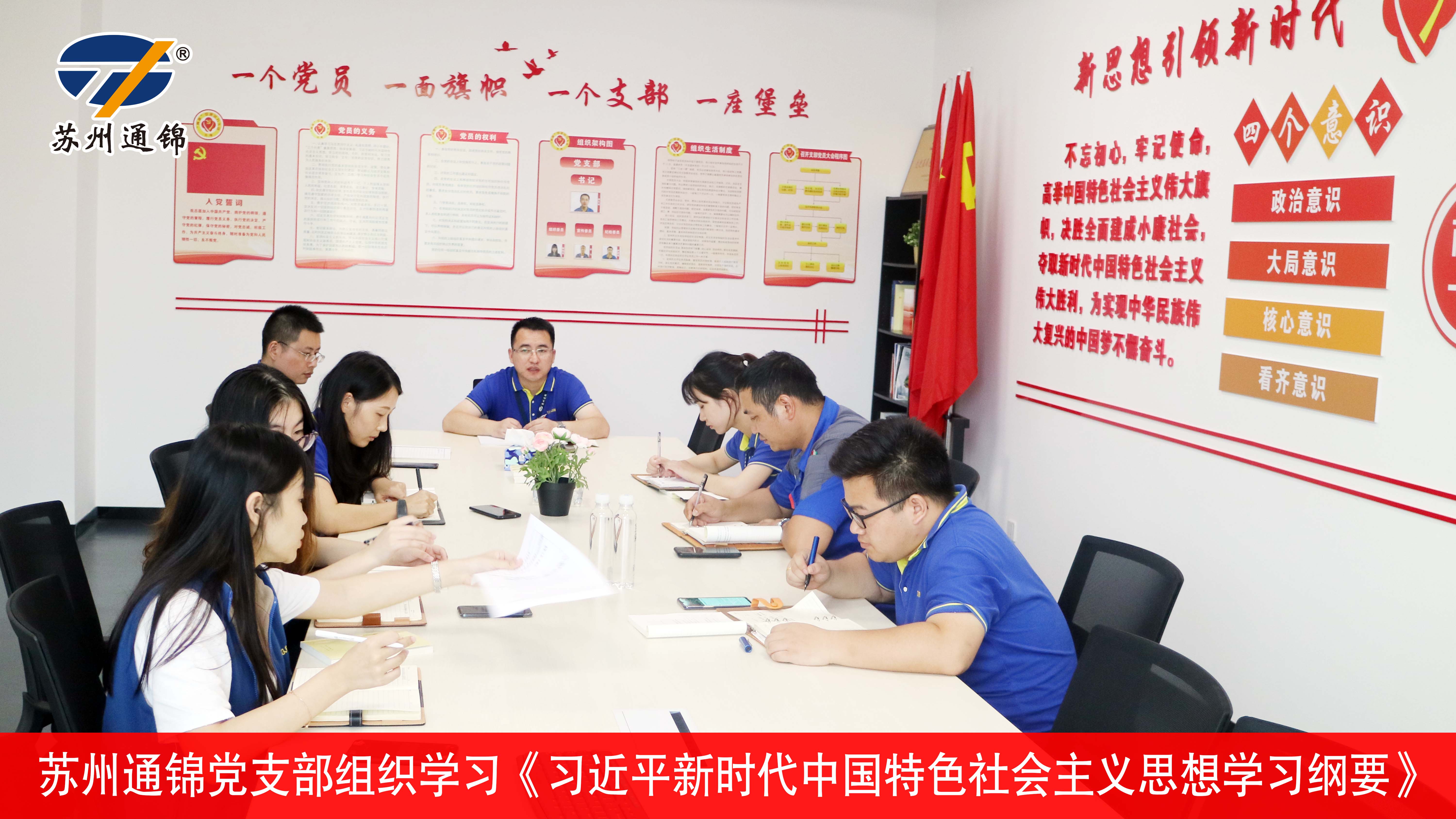 通錦黨支部組織學(xué)習(xí)《習(xí)近平新時(shí)代中國特色社會(huì)主義思想學(xué)習(xí)綱要》